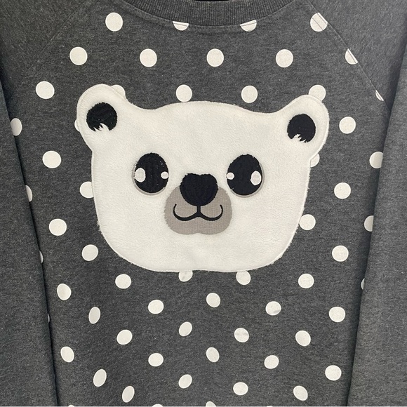 UGLY Christmas Sweater, polkadot 3D bear face, size M - Picture 4 of 6
